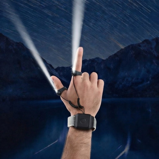 Rechargeable LED Finger Ring Flashlight for Night Fishing and Repairs