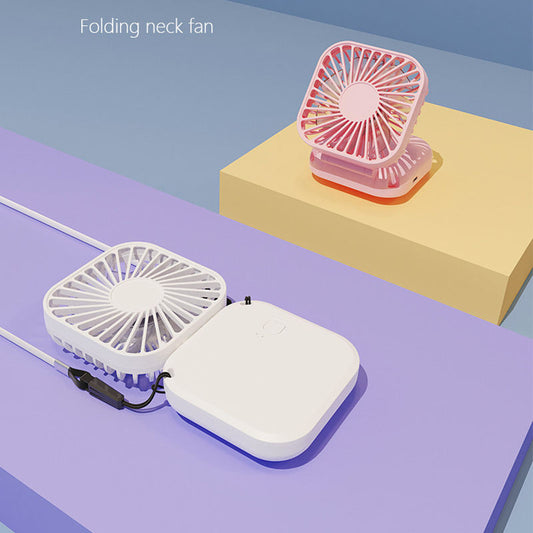 180 Degree Angle USB portable hand-held halter neck folding mini fan