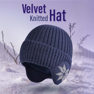 Winter new warm snowflake woolen big earmuffs