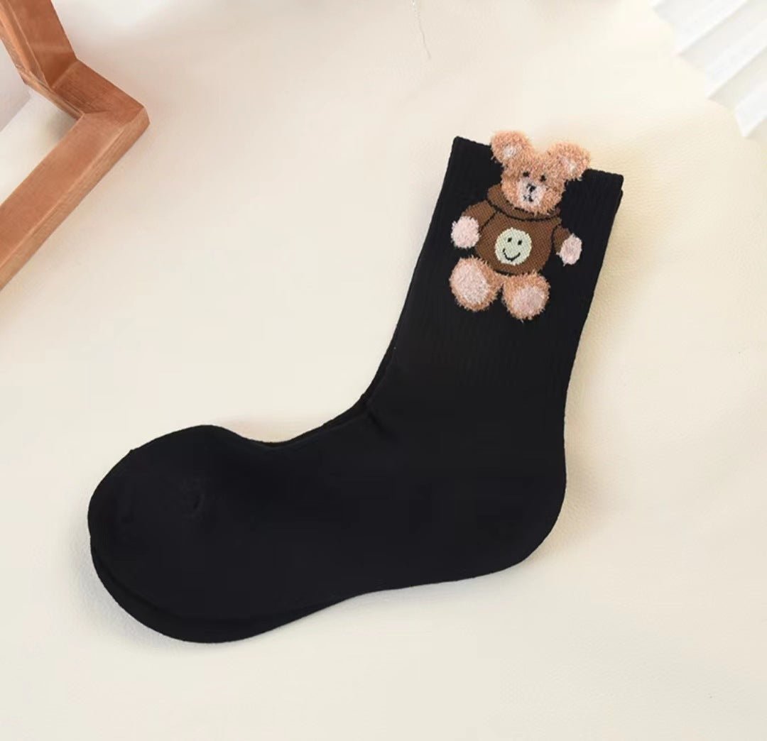 Three-dimensional Bear feather gauze socks