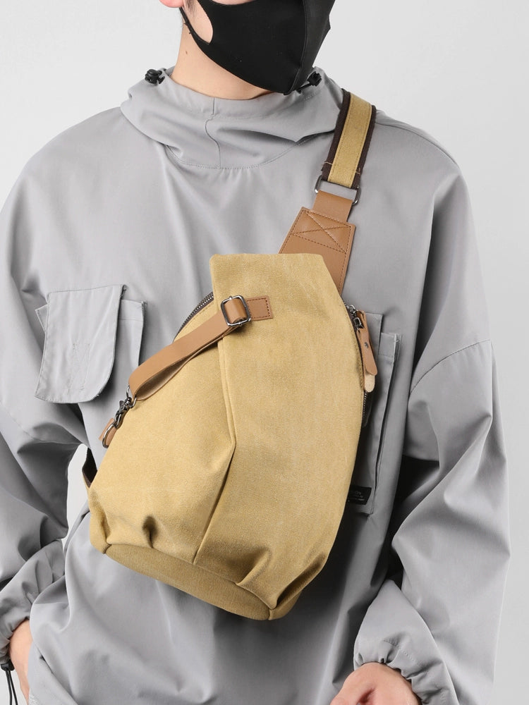 Large capacity chest bag men's crossbody bag, Men's casual chest bag